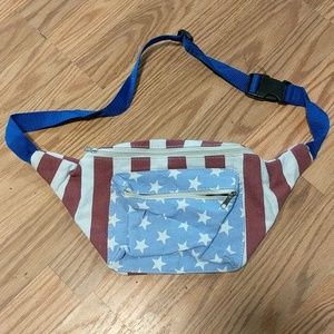 American flag fanny hip pack purse